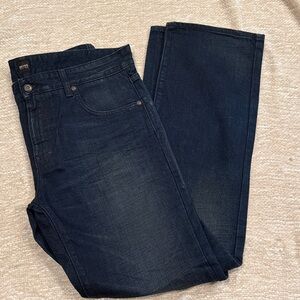 Boss Men's Deep Indigo Straight Jeans